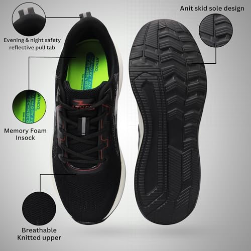 ATHCO Mens Rodeo Memory Foam Comfort Shoes|Running|Walking|Training|Gym|Jogging|Sneaker|Athletic|Laceup|Flexible|Lightweight|Dailyuse|Sports|Casual|ExtraSoft|Fitness - Twinle