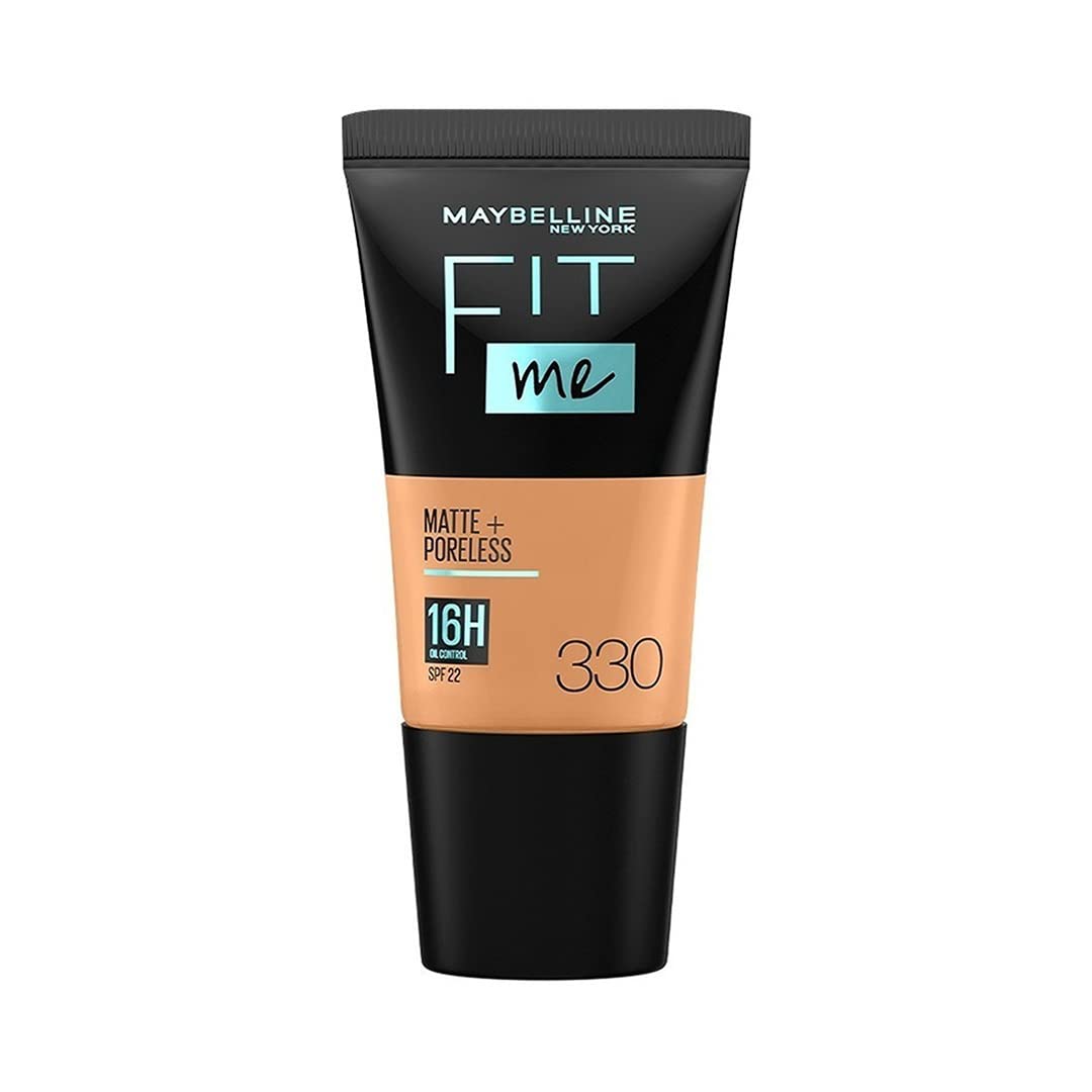 Maybelline New York Liquid Foundation, Matte & Poreless, Full Coverage Blendable Normal to Oily Skin, Fit Me, 115 Ivory, 18ml