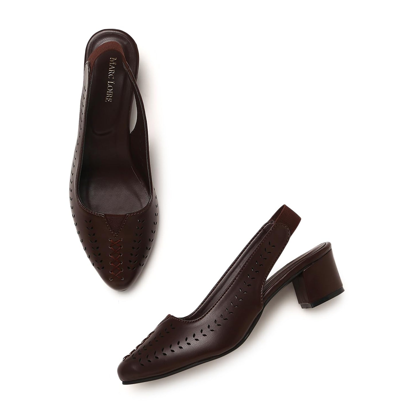Marc Loire Women Pointed Toe Block Heel Sandal for Office Wear