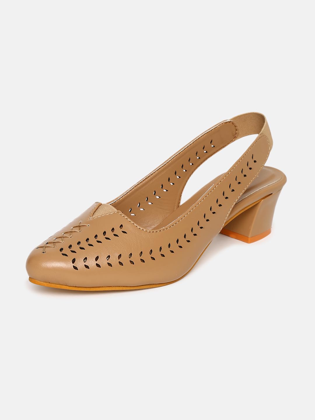 Marc Loire Women Pointed Toe Block Heel Sandal for Office Wear