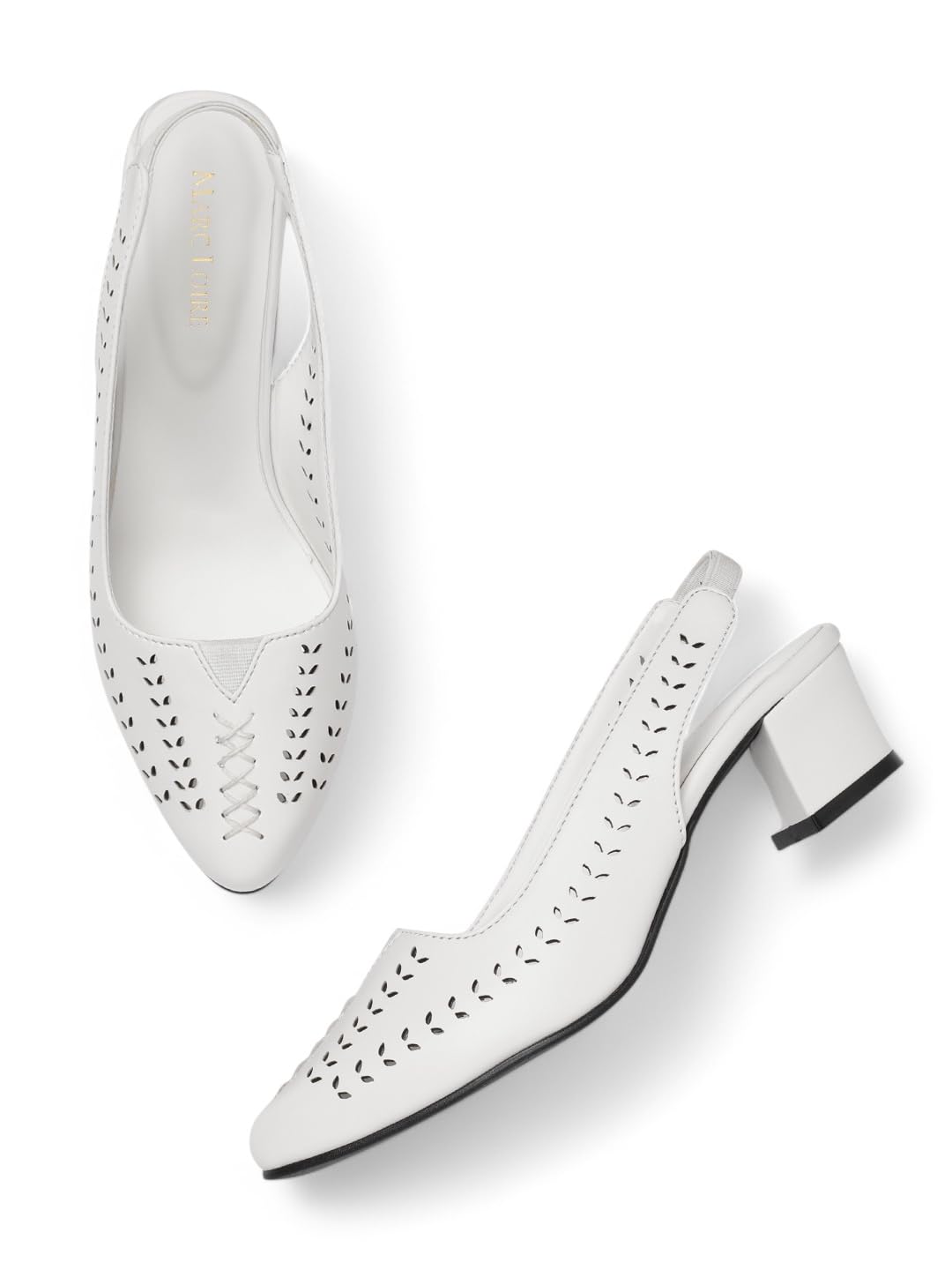 Marc Loire Women Pointed Toe Block Heel Sandal for Office Wear