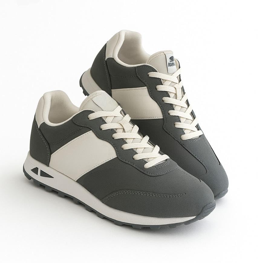Ligero Speed Run Ultra Lite Sports Running,Walking & Gym Shoes Lightweight Extra Jump Casual Sneaker Lace-Up Shoes for Men's & Boy's - White, Grey - Twinle