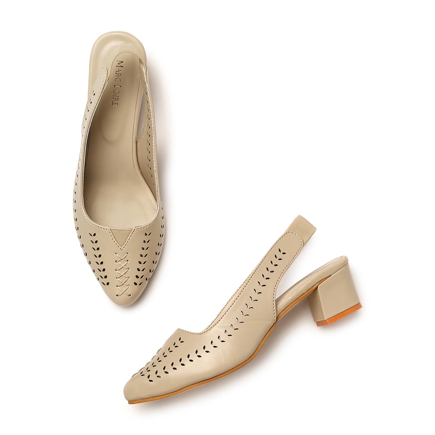 Marc Loire Women Pointed Toe Block Heel Sandal for Office Wear