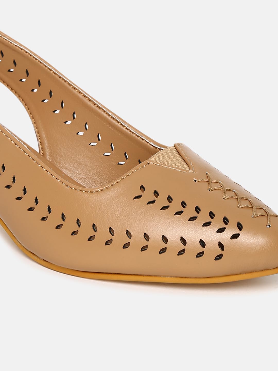 Marc Loire Women Pointed Toe Block Heel Sandal for Office Wear