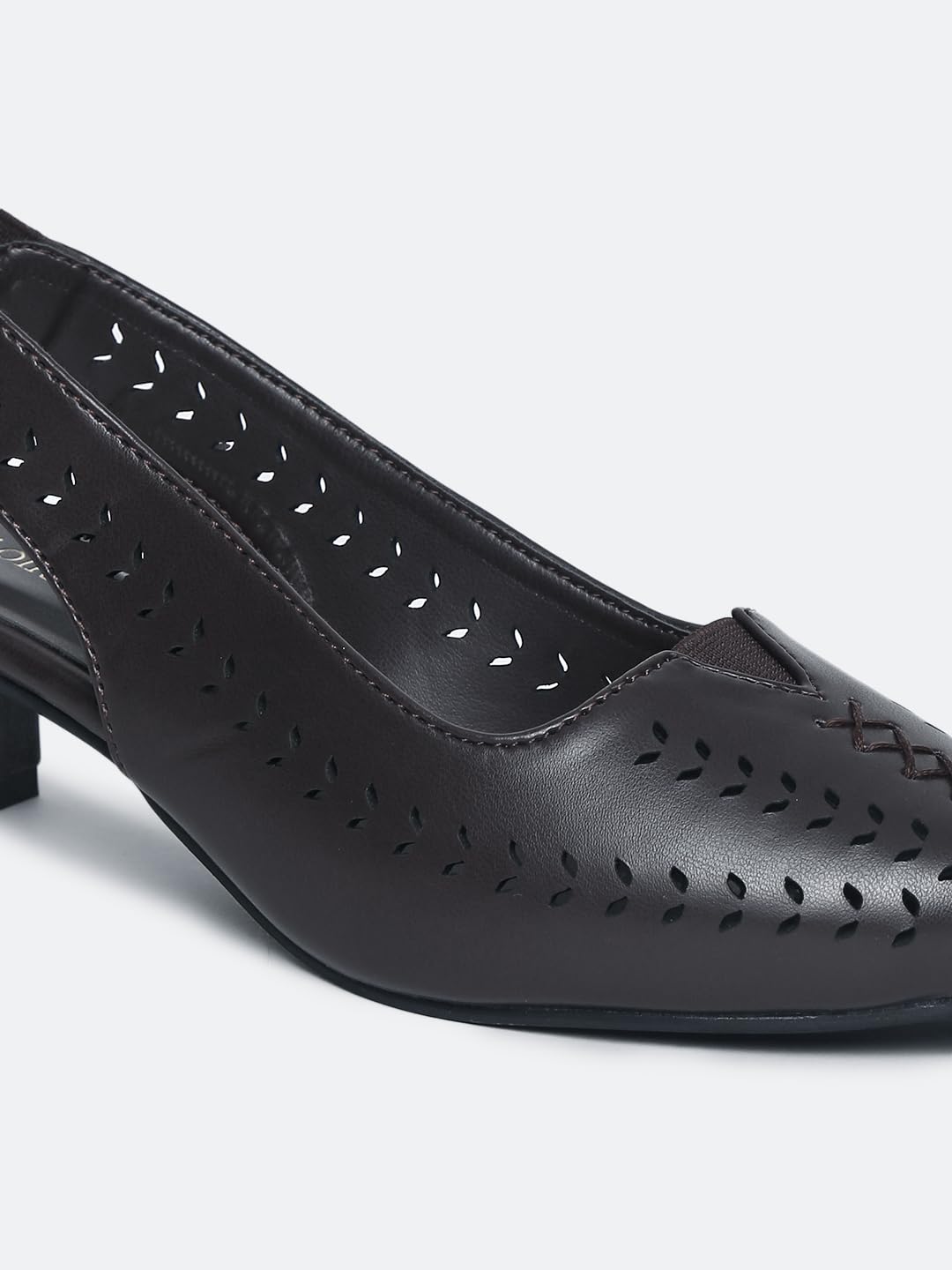 Marc Loire Women Pointed Toe Block Heel Sandal for Office Wear