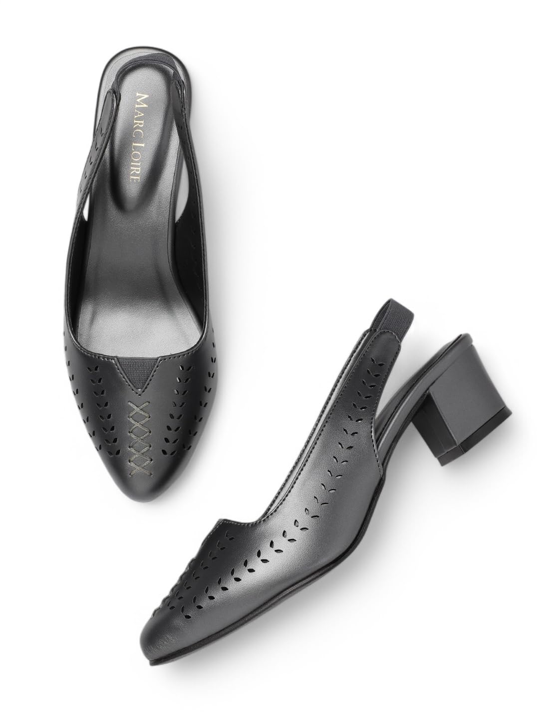 Marc Loire Women Pointed Toe Block Heel Sandal for Office Wear