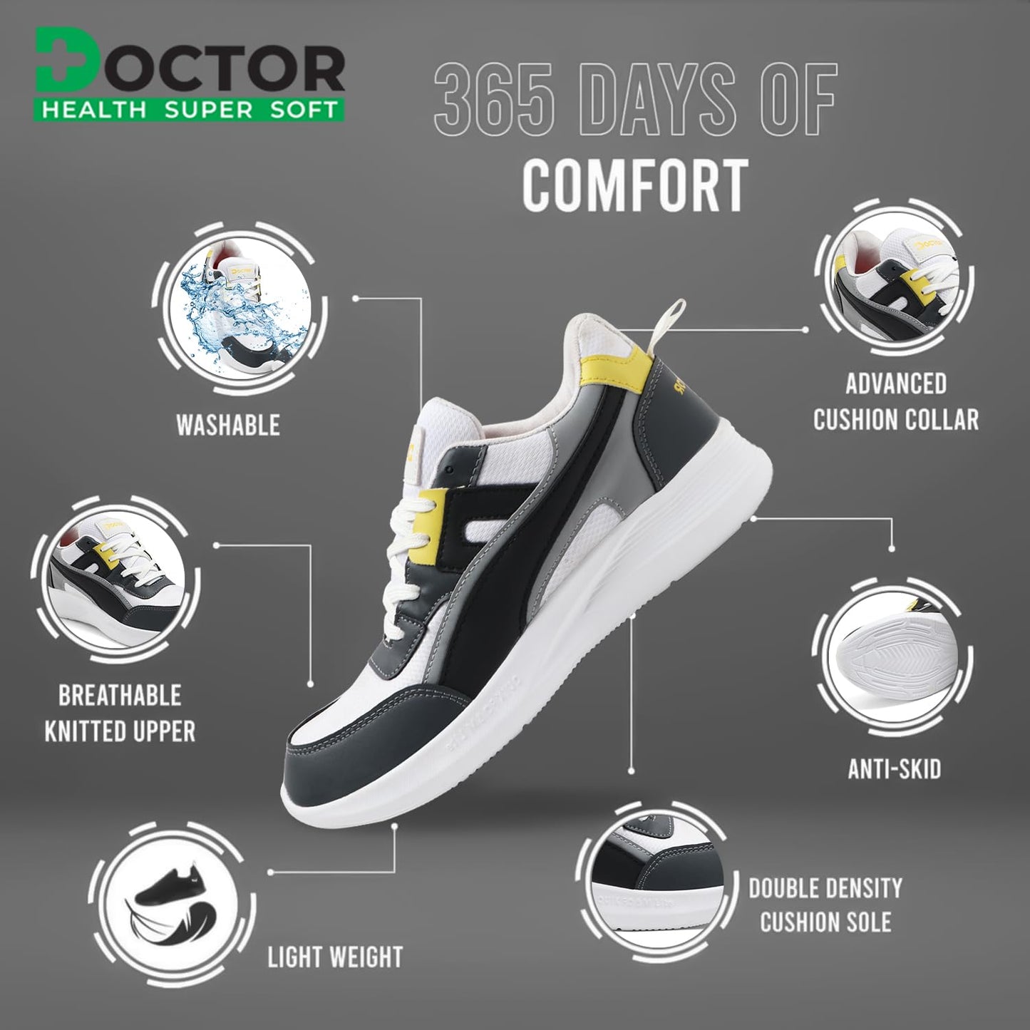 Soft Comfortable and Stylish Sports Shoes for Men | Ultrasoft Outsole Casuals & Flexible Athletics|Lightweight|Gym|Training,Walking | Washable Mens Running Shoe with Memory Foam Insole - Twinle