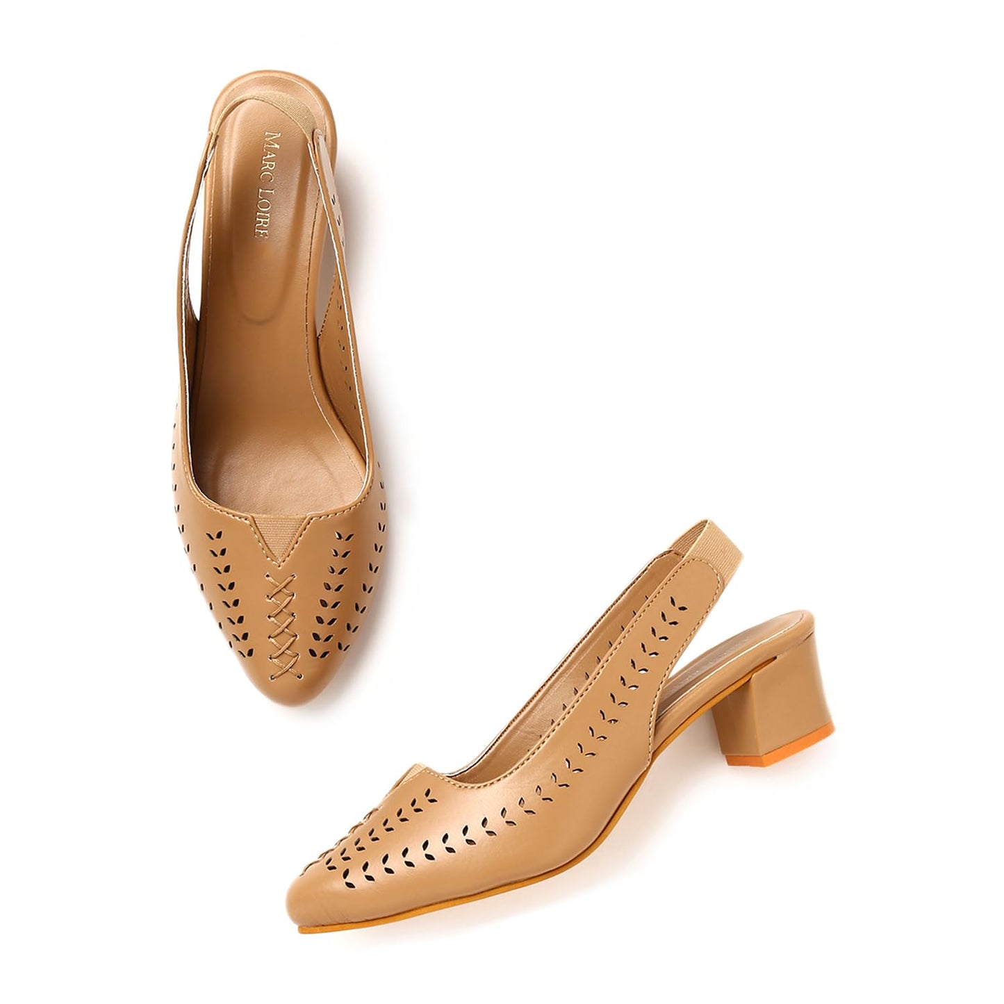 Marc Loire Women Pointed Toe Block Heel Sandal for Office Wear