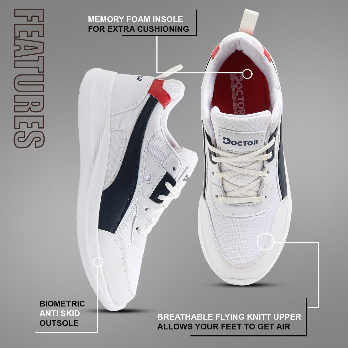 Soft Comfortable and Stylish Sports Shoes for Men | Ultrasoft Outsole Casuals & Flexible Athletics|Lightweight|Gym|Training,Walking | Washable Mens Running Shoe with Memory Foam Insole - Twinle