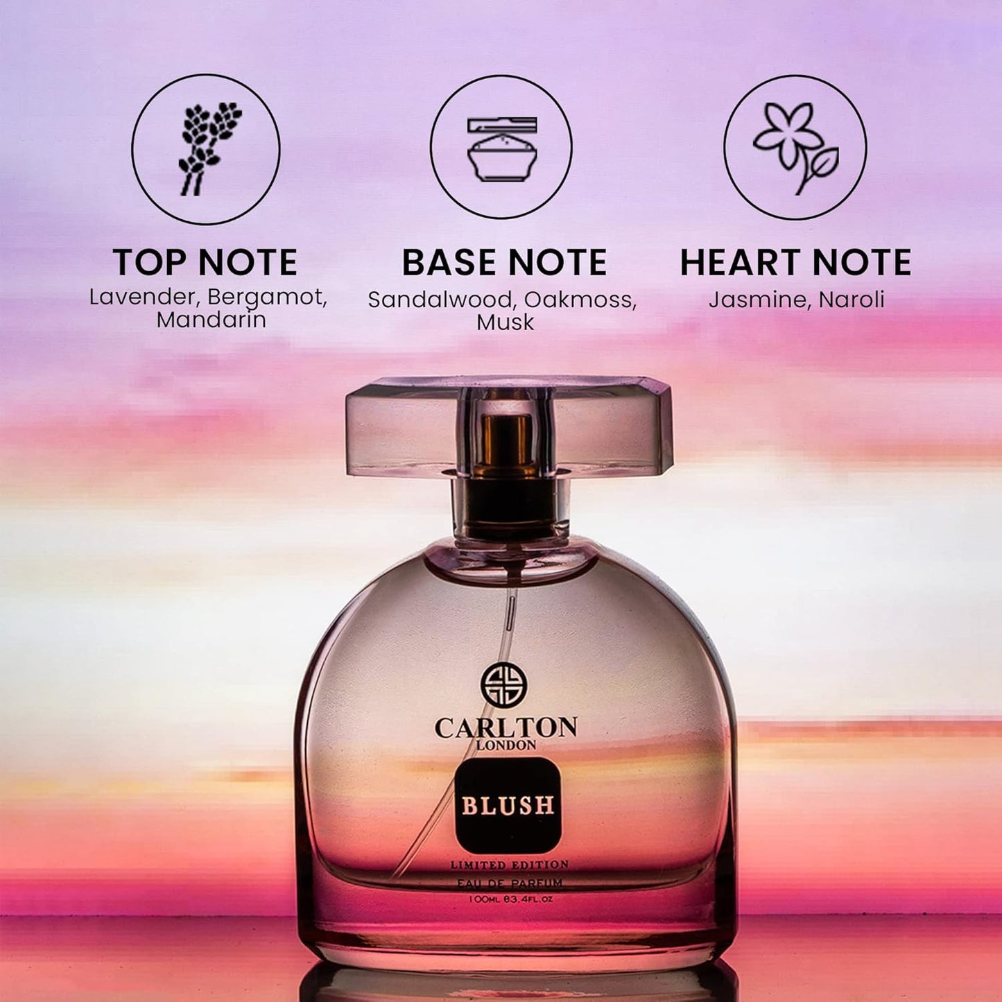 Carlton London Blush 100ml EDP Perfume For Women | mothers day gift for mom |Long Lasting Smell Luxury Fragrance with Lavender, Jasmine, Sandalwood & Musk Notes.