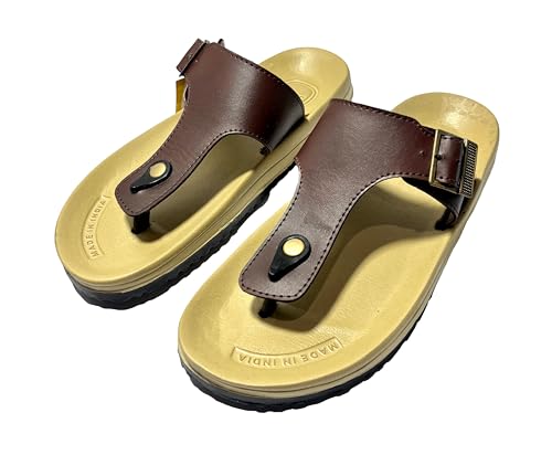 Men’s Cream Leather Cross Strap Sandals – Comfortable Slip-On Casual Sandals for Everyday Wear