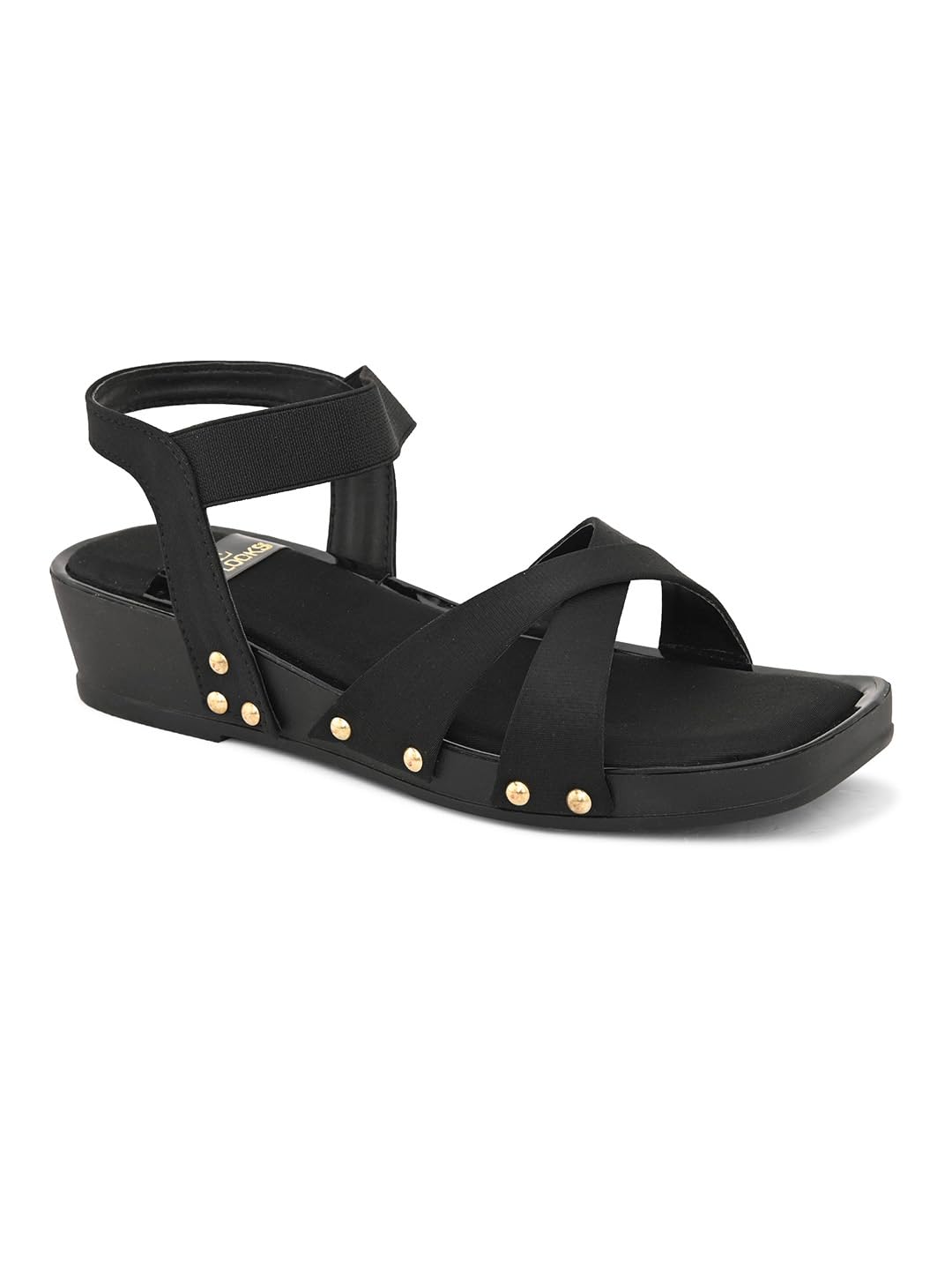 XE Looks Soft & Comfortable Platform Heel Sandal with Ankle Strep for women & Girls
