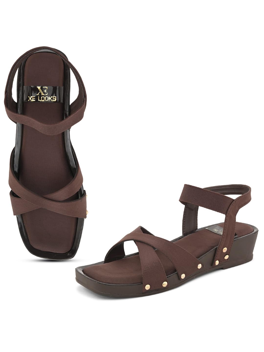 XE Looks Soft & Comfortable Platform Heel Sandal with Ankle Strep for women & Girls