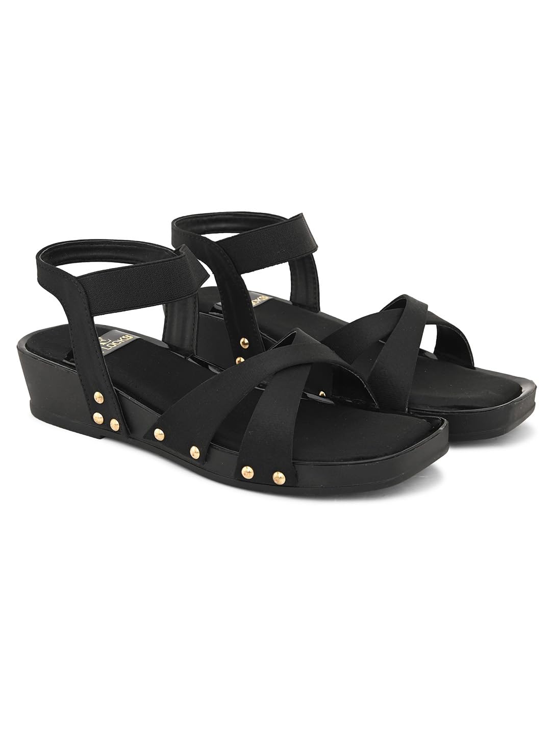 XE Looks Soft & Comfortable Platform Heel Sandal with Ankle Strep for women & Girls