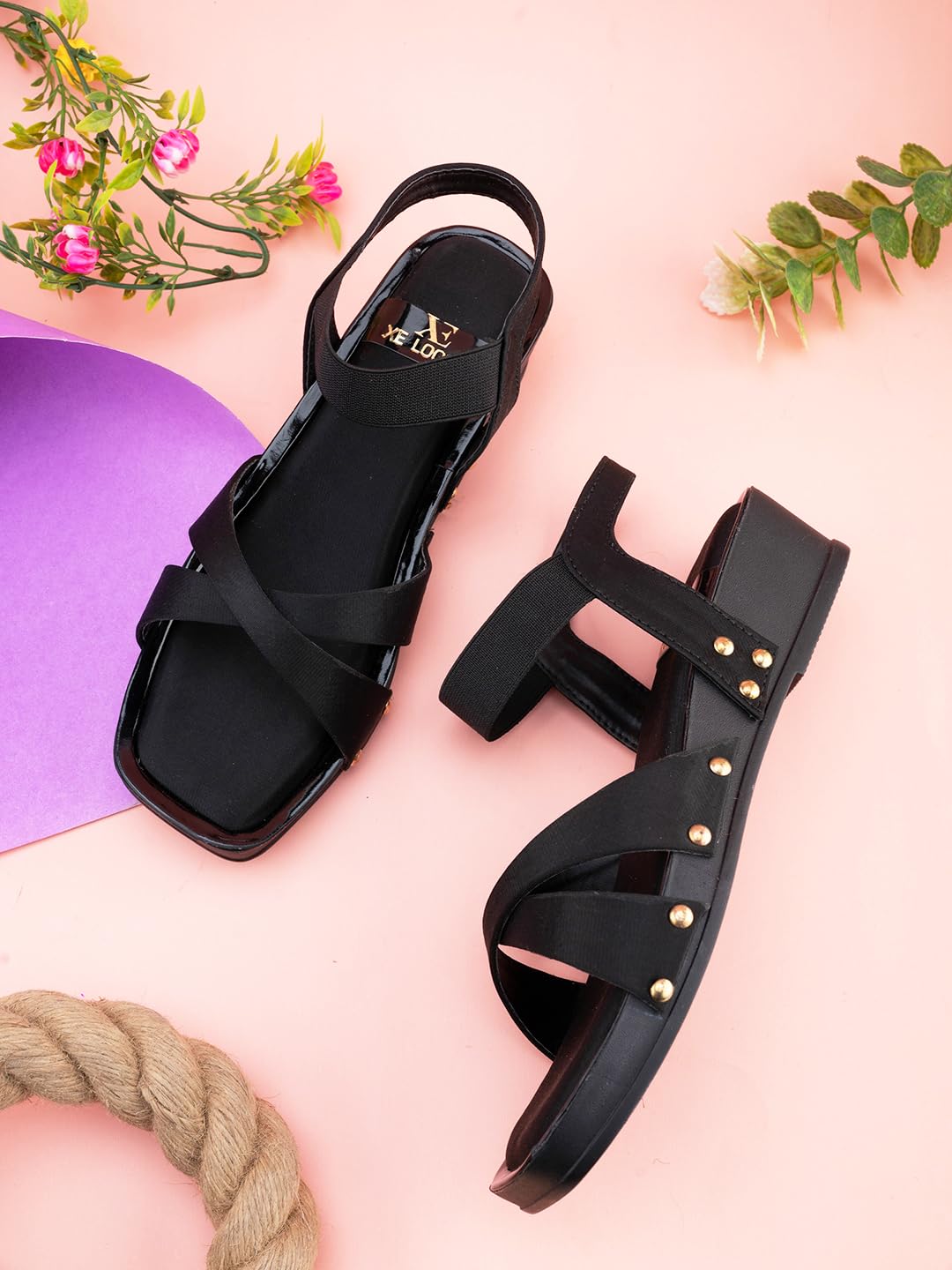 XE Looks Soft & Comfortable Platform Heel Sandal with Ankle Strep for women & Girls