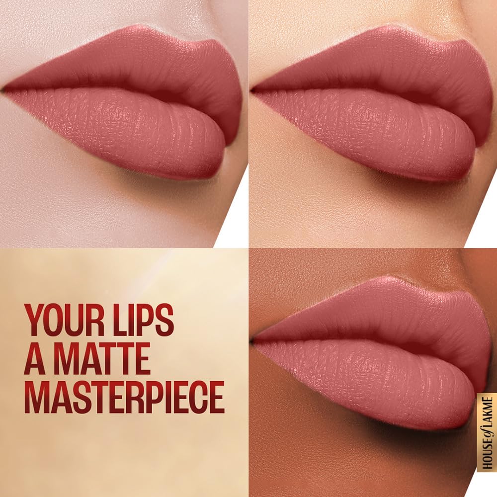 LAKMÉ 9To5 Primer + Matte Lip Color Mp7 Blushing Nude, 3.6 G