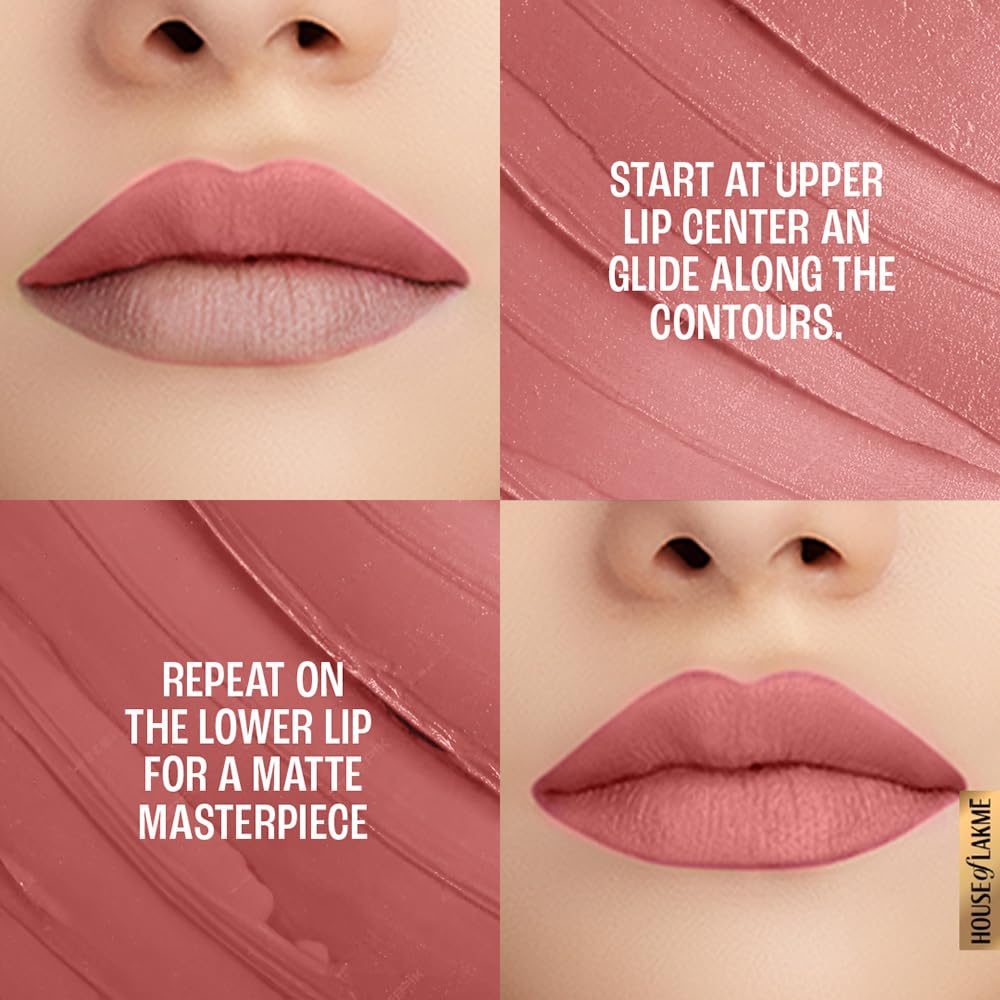 LAKMÉ 9To5 Primer + Matte Lip Color Mp7 Blushing Nude, 3.6 G