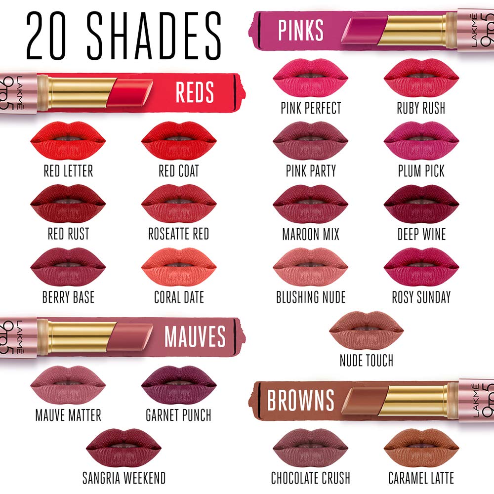 LAKMÉ 9To5 Primer + Matte Lip Color Mp7 Blushing Nude, 3.6 G