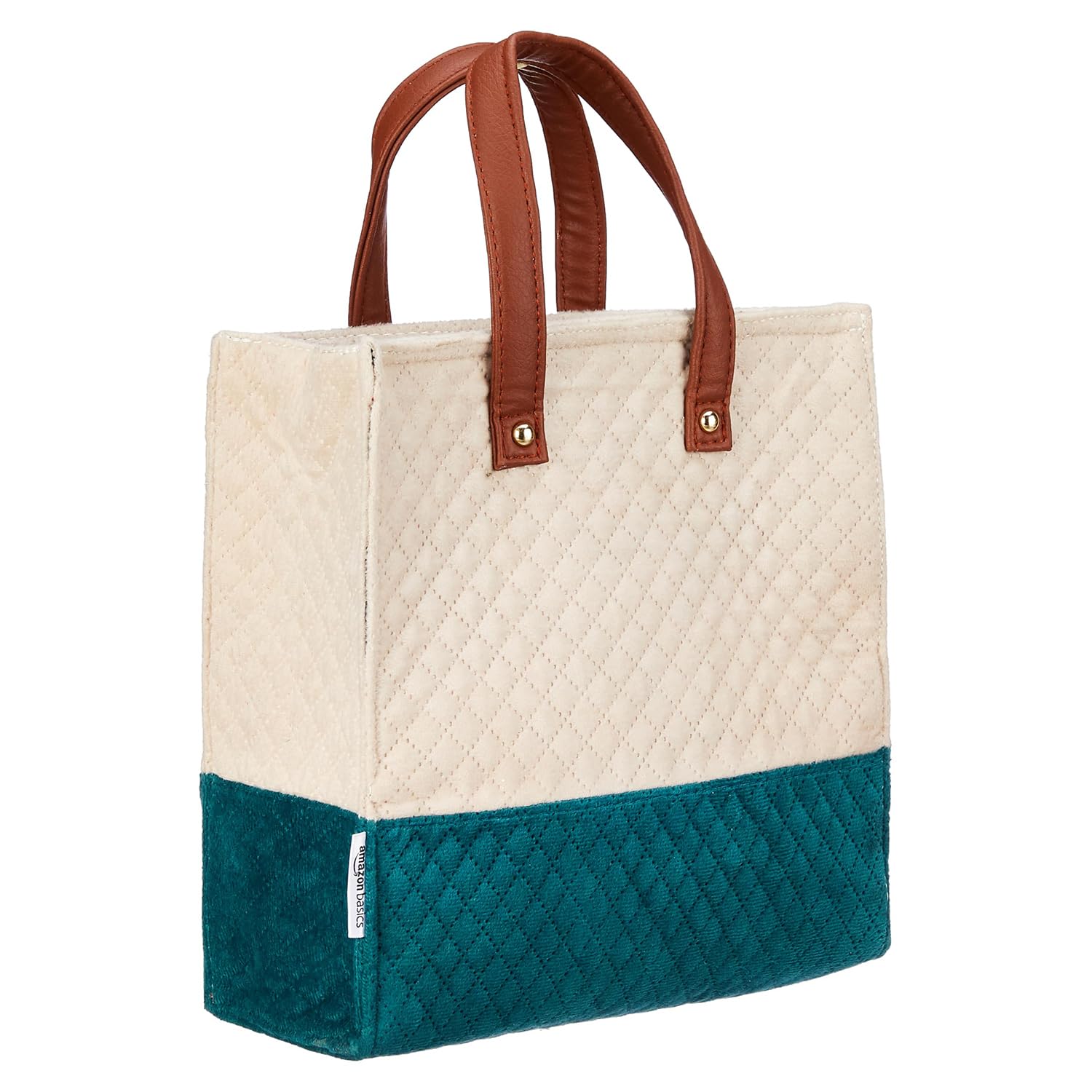 amazon basics Premium Velvet Lunch Bag I Lunch Box Carrying Bags for Office Women