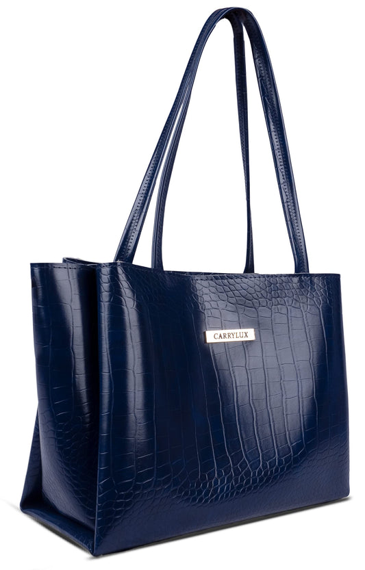 Carrylux Large Capacity Croco Pattern Tote Bags For Womens Big Purses And Handbags Ladies Big Shoulder Bag