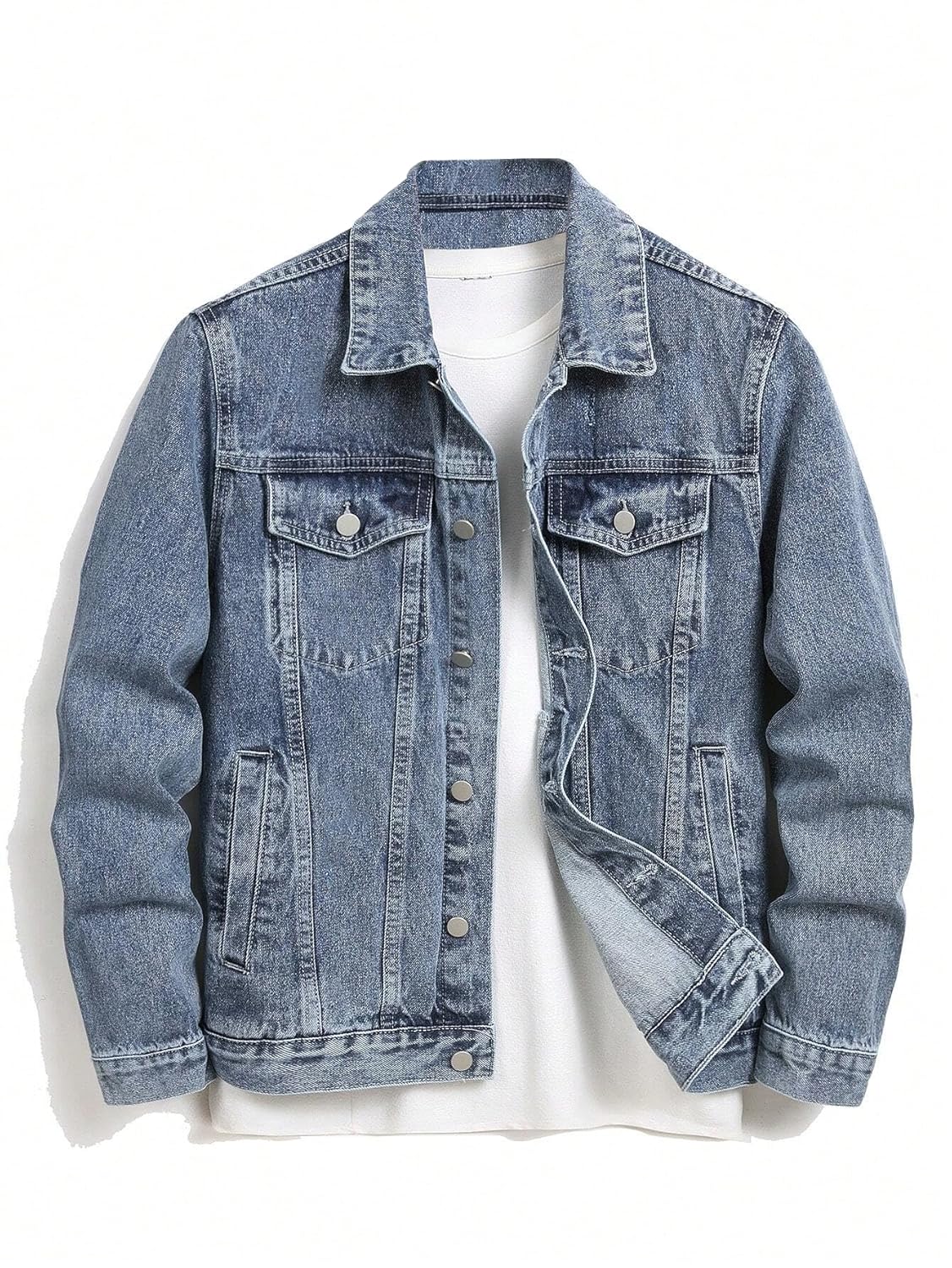 JVX Men's Standard Length Cotton Blend Stretch Denim Jacket (NJACKET-01)